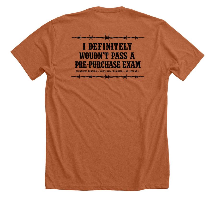 I Wouldn't Pass A PPE, a Heather Autumn Premium Unisex Tee (back-view)