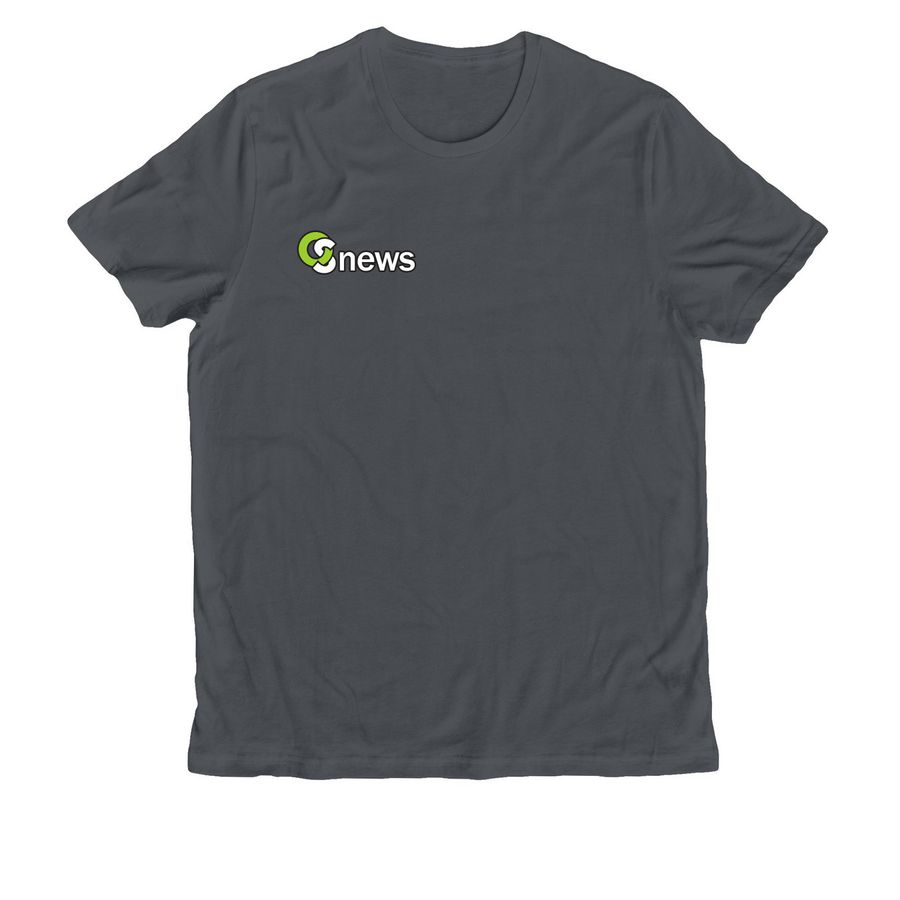 New OSNews logo T-shirt, a Terrain Grey Allmade Organic Cotton Unisex Tee