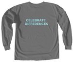 Exactly Who I'm Meant To Be, a Grey Comfort Colors Long Sleeve Tee (back-view)