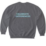 Exactly Who I'm Meant To Be, a Charcoal Softstyle Crewneck Sweatshirt (back-view)