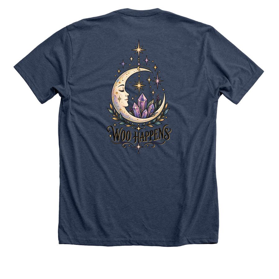 Woo Happens, Embrace It!, a Heather Navy Premium Unisex Tee
