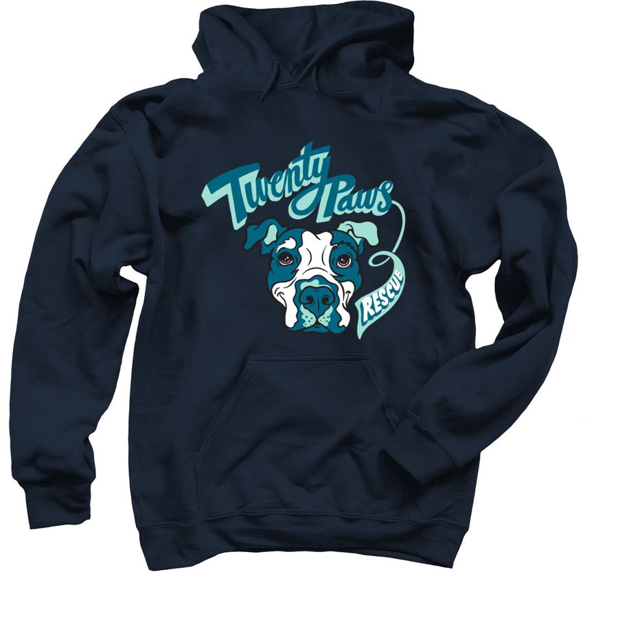 Twenty Paws Rescue, a Navy Pullover Hoodie
