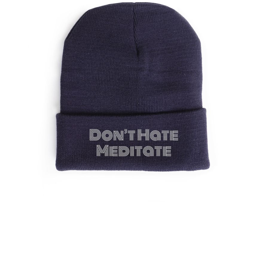 Meditate On It, a Navy Cuffed Beanie