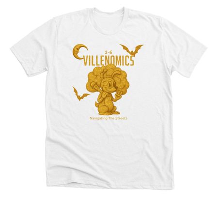 ?Silent Currency: Villenomics 2.6?, a Solid White Blend Premium Unisex Tee (back-view)