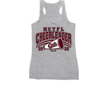 SENIOR CHEER ROSTER, a Athletic Heather Women's Racerback