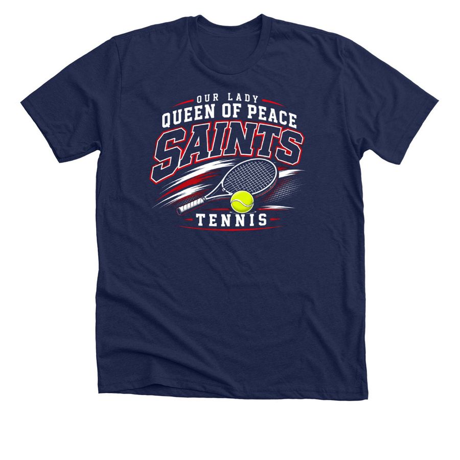 OLQP Tennis, a Solid Navy Blend Premium Unisex Tee