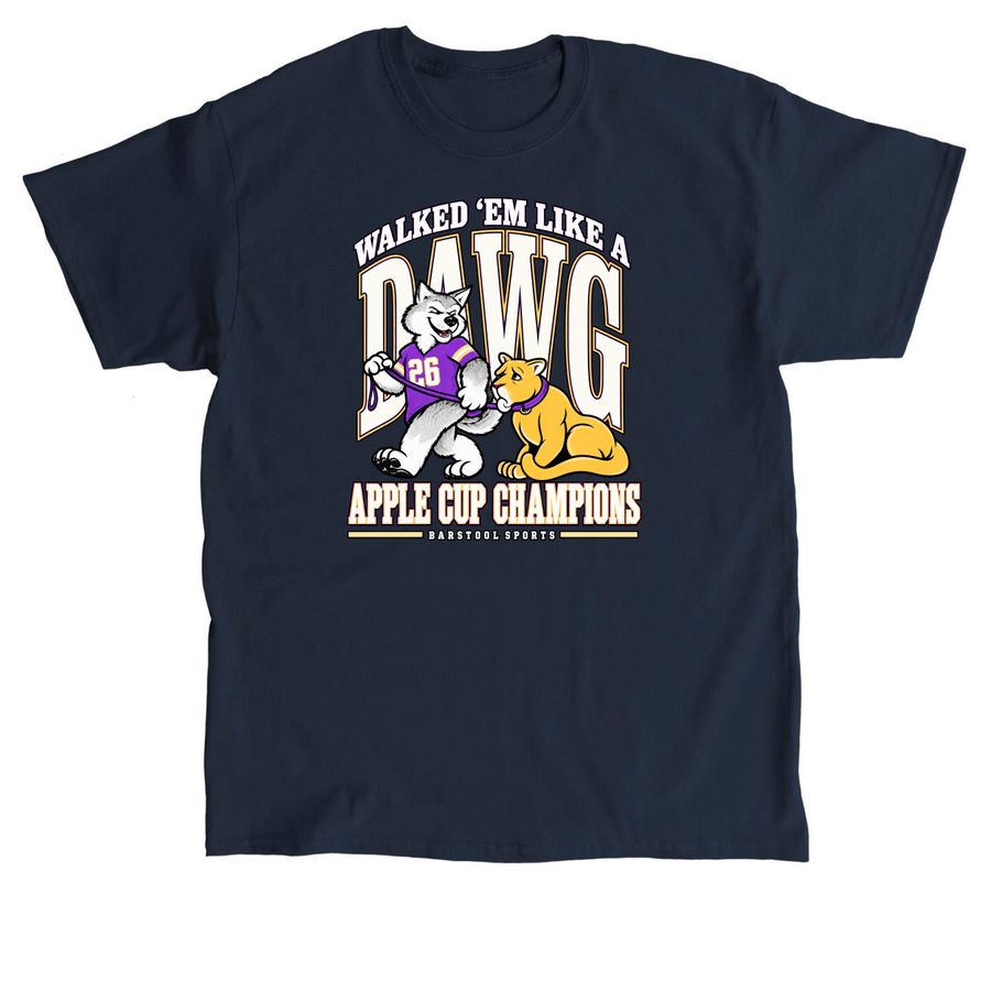 Official Washington Huskies Apple Cup Champio, a Navy Classic Unisex Tee