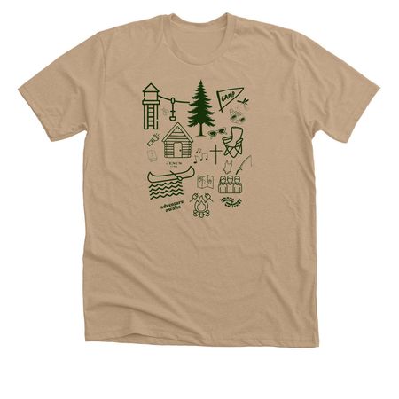 Summer Camp 2026, a Heather Sand Dune Premium Unisex Tee