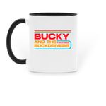 "Recipe" mug, a Black Two-Tone Ceramic Mug (back-view)