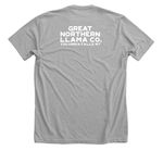 Montana Llama T-Shirt Collection, a Athletic Heather Premium Unisex Tee (back-view)