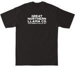 Montana Llama T-Shirt Collection, a Black Tall Classic Unisex Tee (back-view)