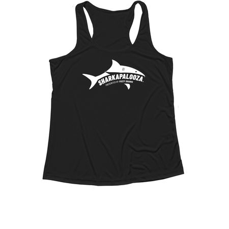 Sharkapalooza Signature Logo Women's Tank Top, a Black Women's Performance Tank