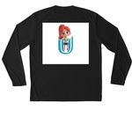 4th annual Performance style, a Black Unisex Performance Long Sleeve Tee (back-view)
