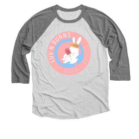 Summer is hoppin' and poppin' (popsicle-in')&nbsp;, a Premium Heather and Heather White 3/4 Sleeve Baseball Tee