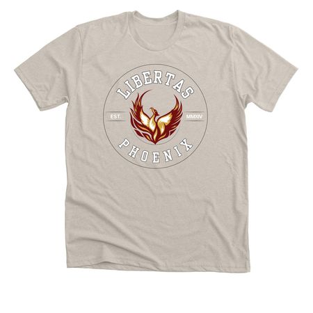 Libertas Phoenix Est. MMXIV, a Heather Dust Premium Unisex Tee