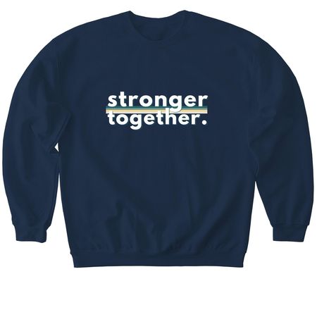 NOVA52 Virtual: Stronger Together, a Navy Softstyle Crewneck Sweatshirt