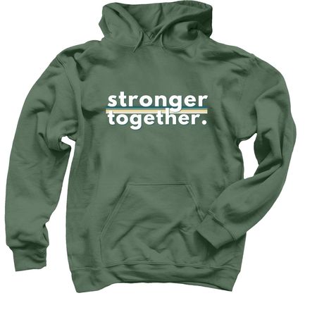 NOVA52 Virtual: Stronger Together, a Military Green Pullover Hoodie