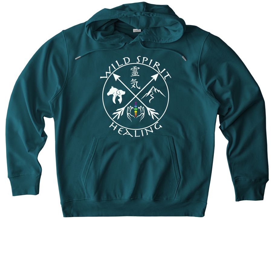 Wild Spirit Healing | White Logo Collection, a Stargazer Stanley/Stella Unisex Cruiser 2.0 Pullover Hoodie