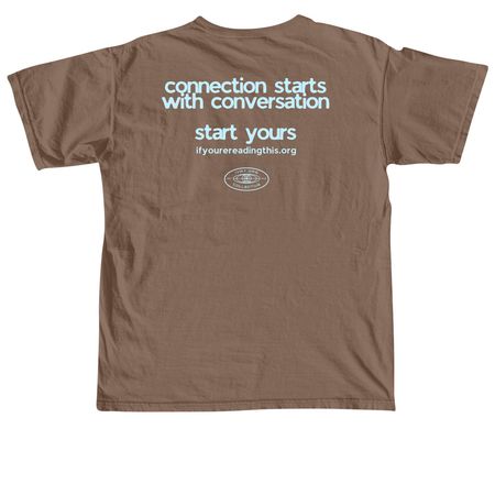 Mental Health Awareness Month - Sky, a Espresso Comfort Colors Unisex Tee (back-view)