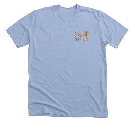 Forest Friends, a Heather Baby Blue Premium Unisex Tee