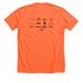 LAIBC orange, pink, and white tee, a Heather Orange Premium Unisex Tee (back-view)