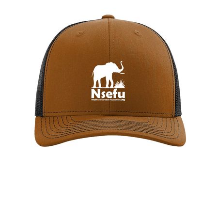 Truck Cap w/ Logo, a Carmel/ Black Printed Snapback Trucker Cap