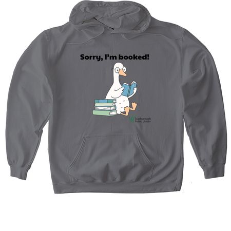 Sorry, I'm Booked!, a Charcoal Gildan Softstyle Pullover Hoodie