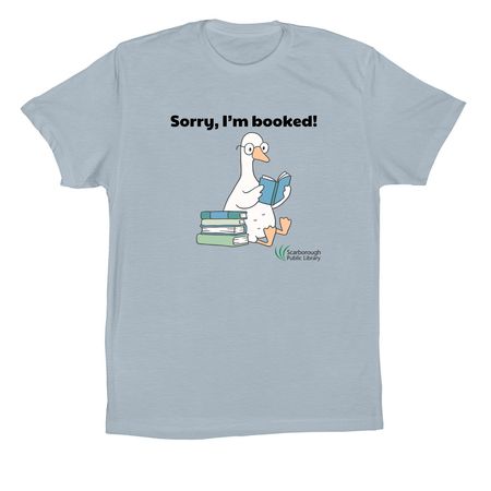 Sorry, I'm Booked!, a Light Blue Premium Cotton Tee