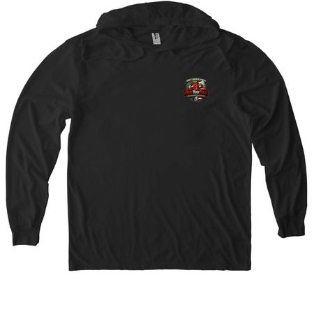 HeatYourMeat?? American Made Veteran Owned, a Space Black Allmade Eco Triblend Hoodie Tee