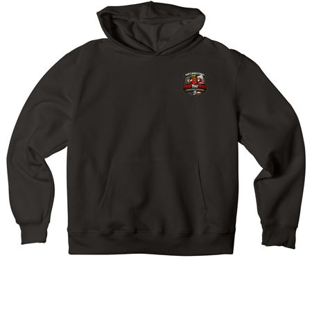 HeatYourMeat?? American Made Veteran Owned, a Black Premium Heavyweight Pullover Hoodie