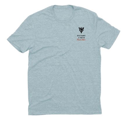 21 Guitar Salute - Puerto Rico, a I Like You Blue Allmade Eco Triblend Unisex Tee