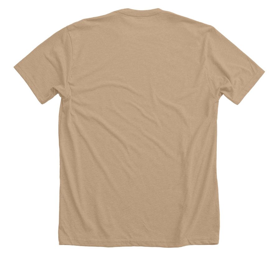 Summer Camp 2026, a Heather Sand Dune Premium Unisex Tee (back-view)