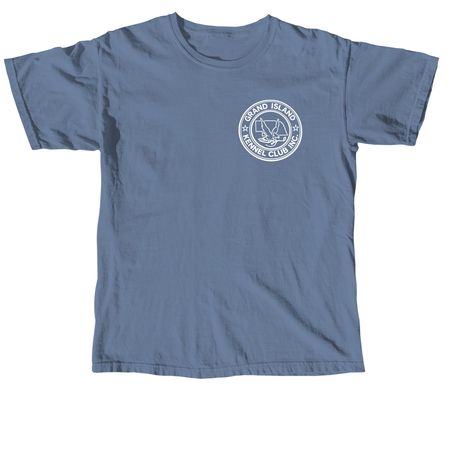 GIKC white logo&nbsp;, a Blue Jean Comfort Colors Unisex Tee