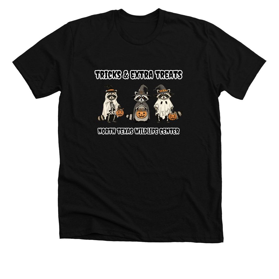 tricks and extra treats, a Solid Black Blend Premium Unisex Tee