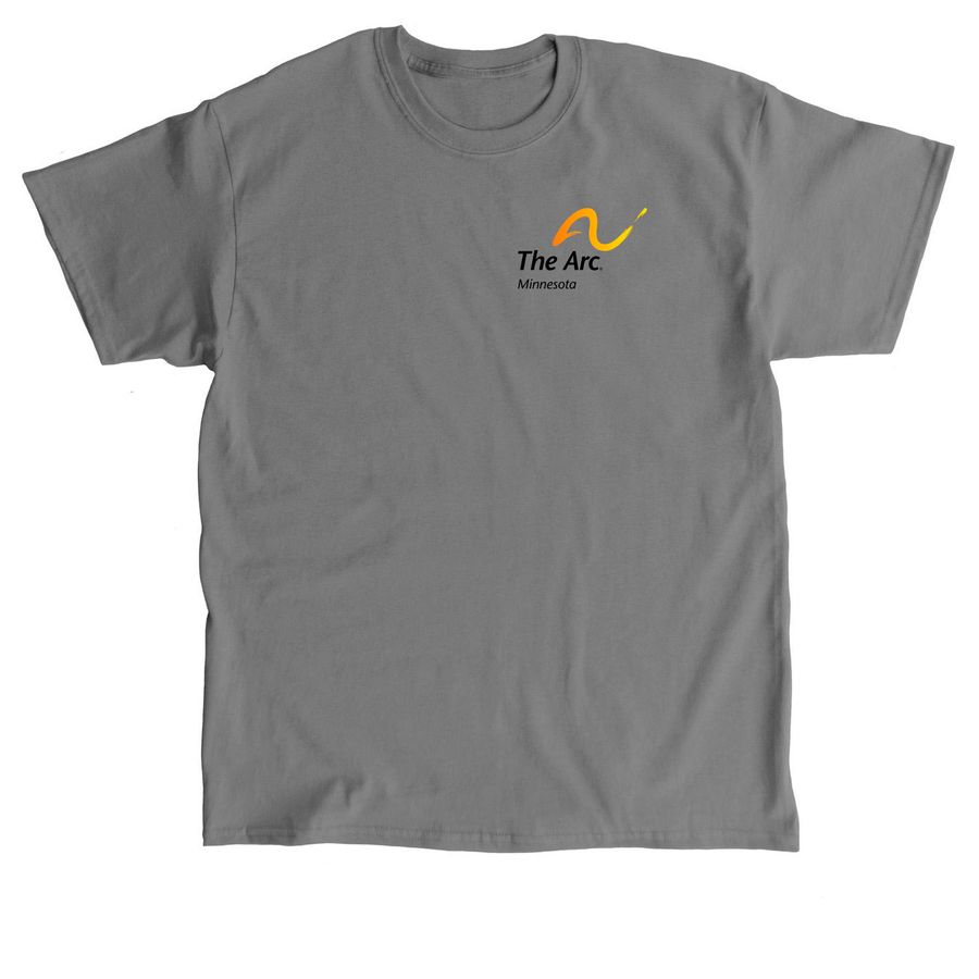 The Arc T-Shirt Left Chest Logo, a Charcoal Classic Unisex Tee