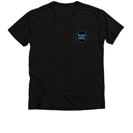 Bright Mind, a Solid Black Blend Premium V-Neck Tee