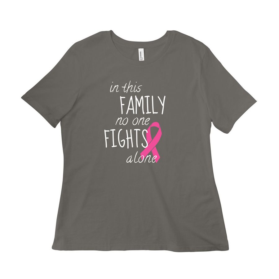 No one fights alone, a Asphalt Women?s Relaxed Cotton Tee