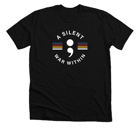 "A Silent War Within" Awareness Tee, a Solid Black Blend Premium Unisex Tee