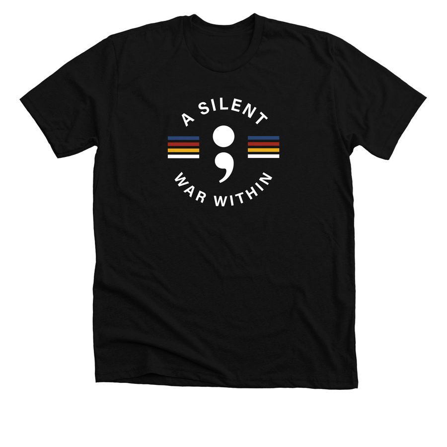 "A Silent War Within" Awareness Tee, a Solid Black Blend Premium Unisex Tee