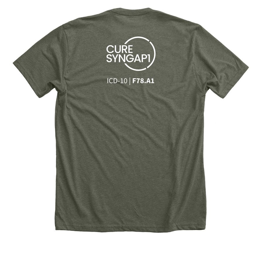 Sorry I'm Late, a Heather Military Green Premium Unisex Tee (back-view)