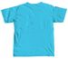 God's Love in Action - Colorful, a Lagoon Blue Comfort Colors Unisex Tee (back-view)