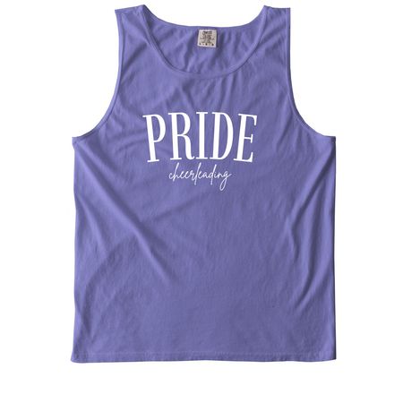 PRIDE Cheerleading Comfort Colors Violet Tank, a Violet Comfort Colors Tank Top
