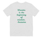 Wonder & Wander, a Bright White Allmade Youth Eco Triblend Tee (back-view)