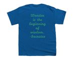 Wonder & Wander, a Royal Blue Youth Unisex Tee (back-view)