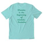 Wonder & Wander, a Saltwater Blue Allmade Organic Cotton Mineral Dye Tee (back-view)