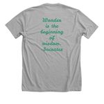 Wonder & Wander, a Athletic Heather Premium Unisex Tee (back-view)