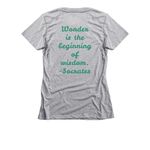 Wonder & Wander, a Dark Heather Grey Women's Slim Fit Tee (back-view)