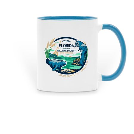 2026 FLTWS Spring Conference Mugs, a Light Blue Two-Tone Ceramic Mug