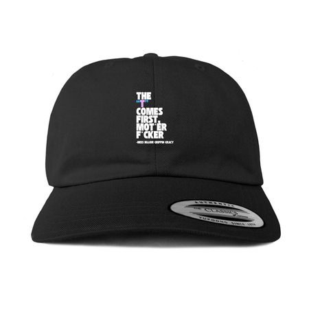 The "T" Comes First, a Black Printed Classic Baseball Cap