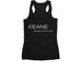 Keane Logo Tee, a Black Women's Racerback (back-view)